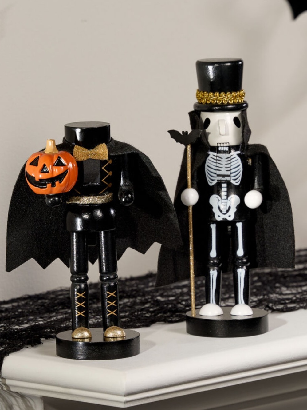 NWT World Market Halloween Nutcracker Decor Set of 2